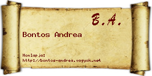 Bontos Andrea névjegykártya